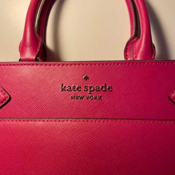 Kate Spade Medium Hot Pink  leathervSatchel Pocketbook Brand New - Picture 3 of 8